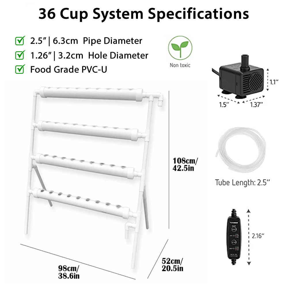 36 Cup NFT Hydroponic Kit: image 8