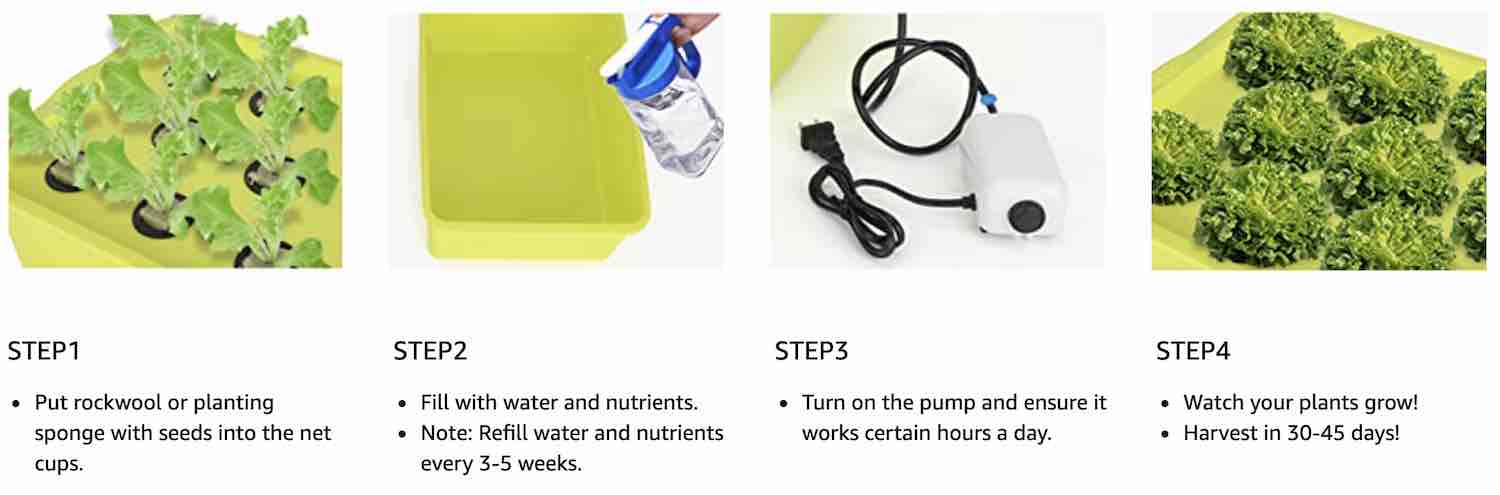 Deep Water Culture Hydroponic System, 11 Cup: image 2